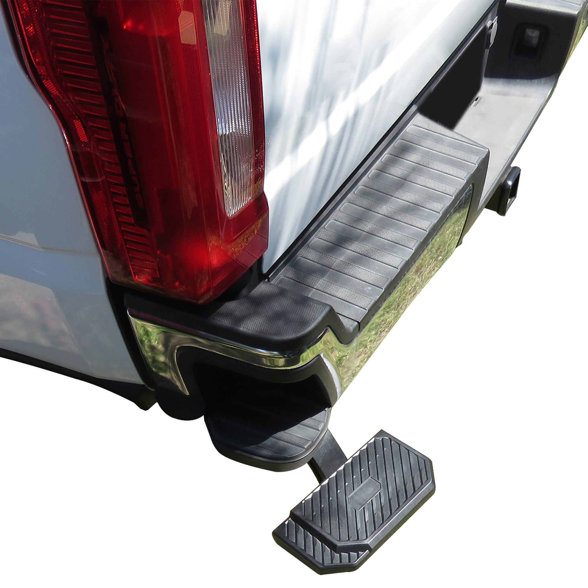 Black Horse Retractable Truck Bed Corner Step Black fit 2023-2024 Ford F-250 SD