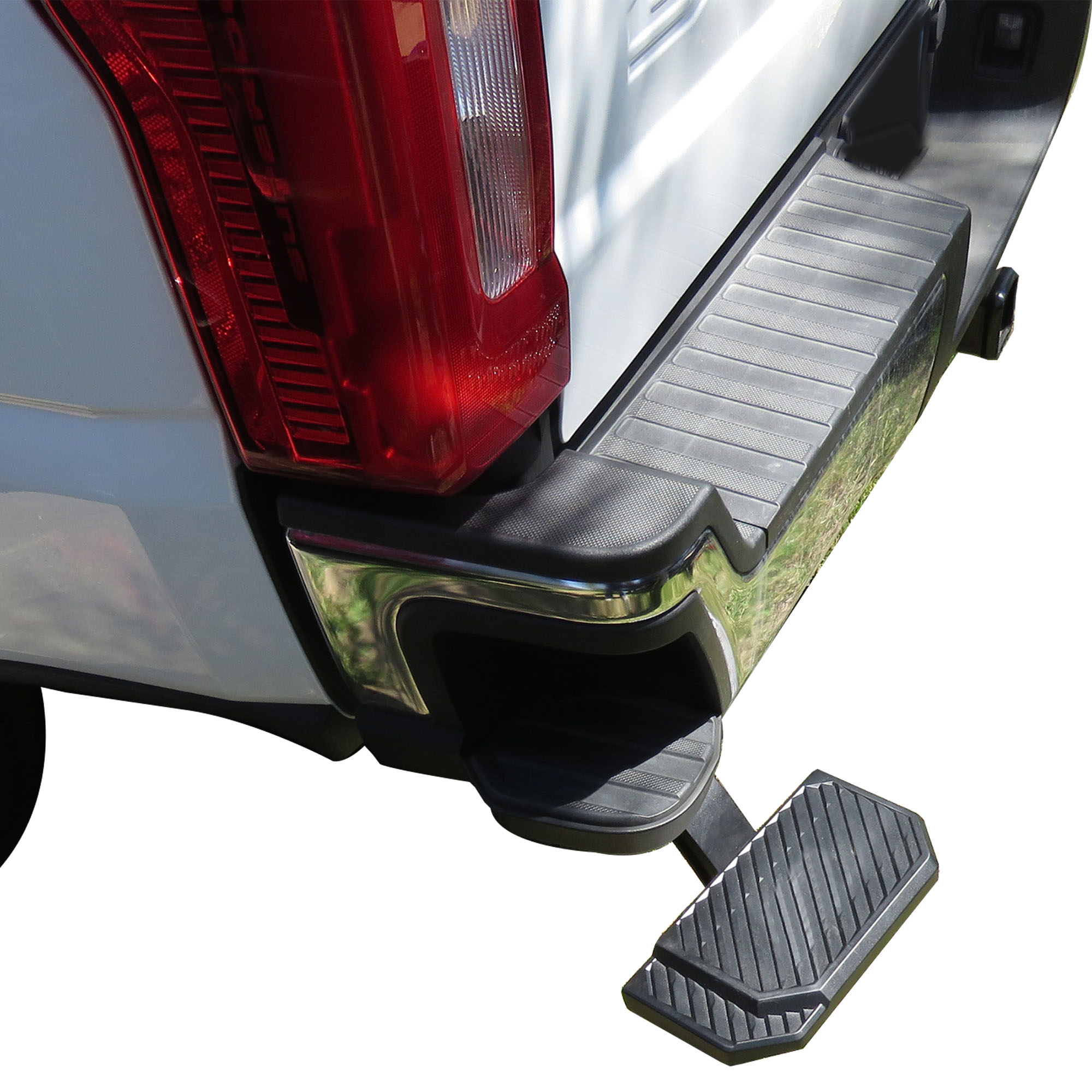 Black Horse Retractable Truck Bed Corner Step Black fit 2023-2024 Ford F-250 SD