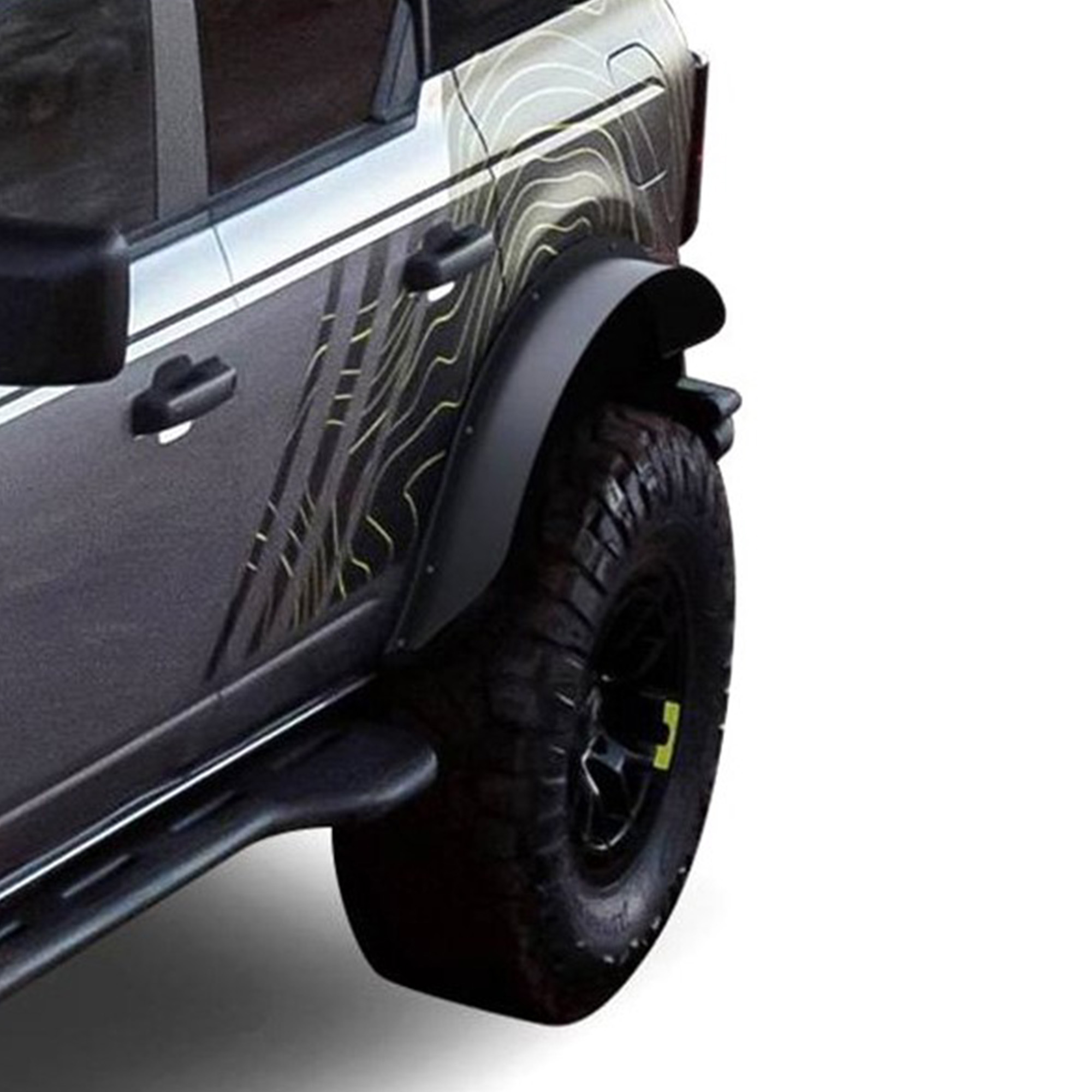 Black Horse Fender Flares Sheet Metal Plate Black Fits 2021-2024 Ford Bronco