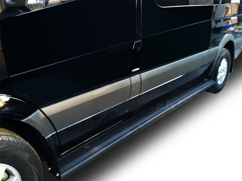 Black Horse COMMERCIAL Running Boards Step Bars Black fit 1997-2022 Express 2500