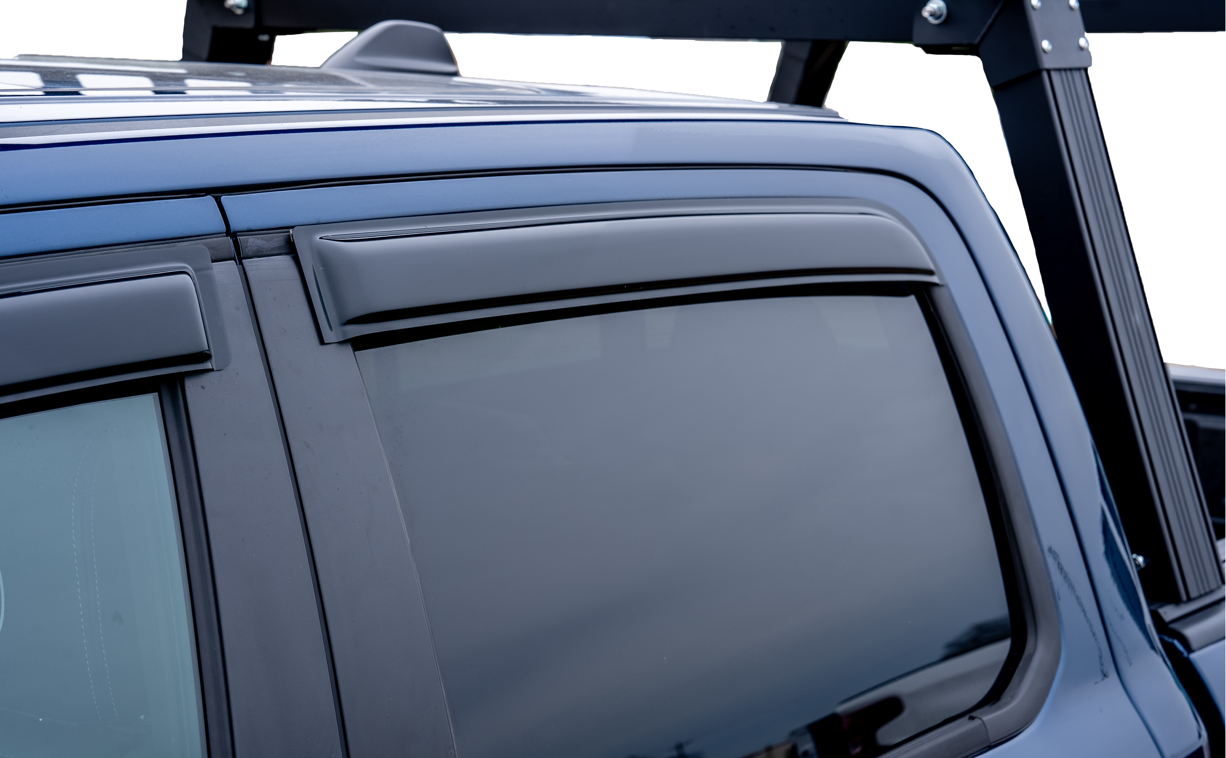 Black Horse Off Road|Tape On Rain Guards|Fits 22-24 Tundra CrewMax|Smoke|144888