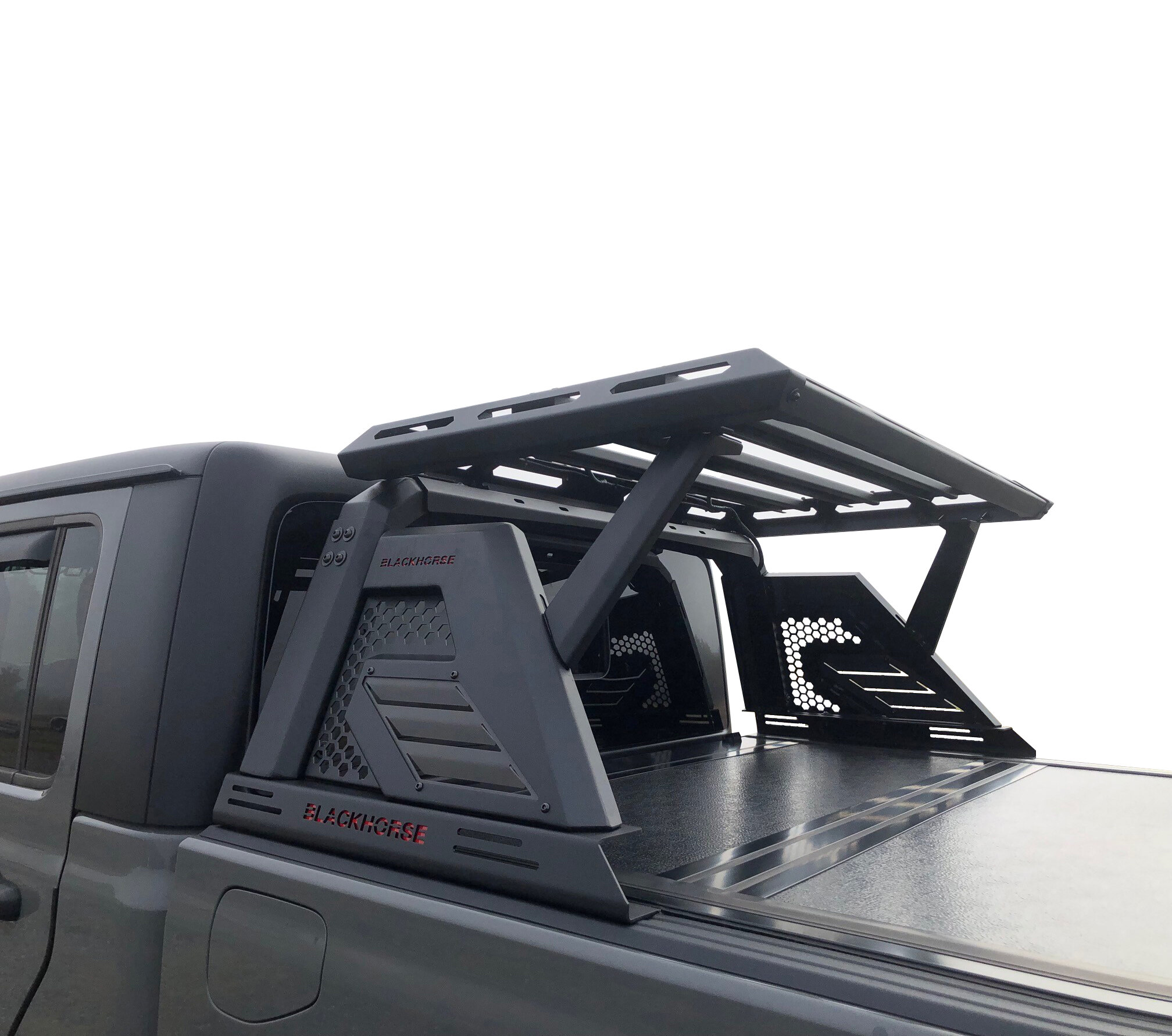 Black Horse ARMOUR II Roll Bar W/Basket  Black fit 2019-2024 Jeep Gladiator