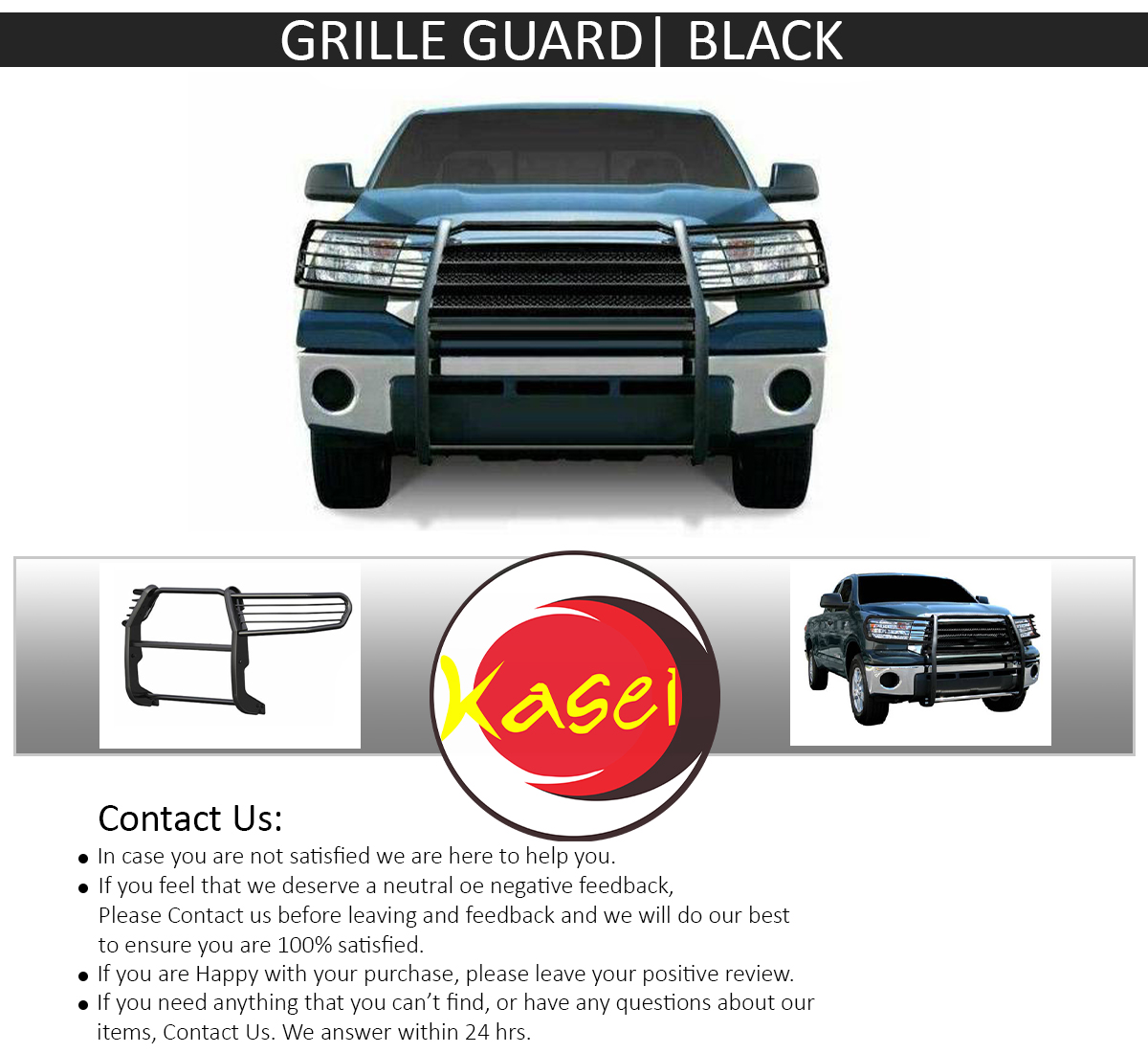 Kasei Modular Black Grille Guard Brush Push Bar For Honda Ridgeline 2006-2014