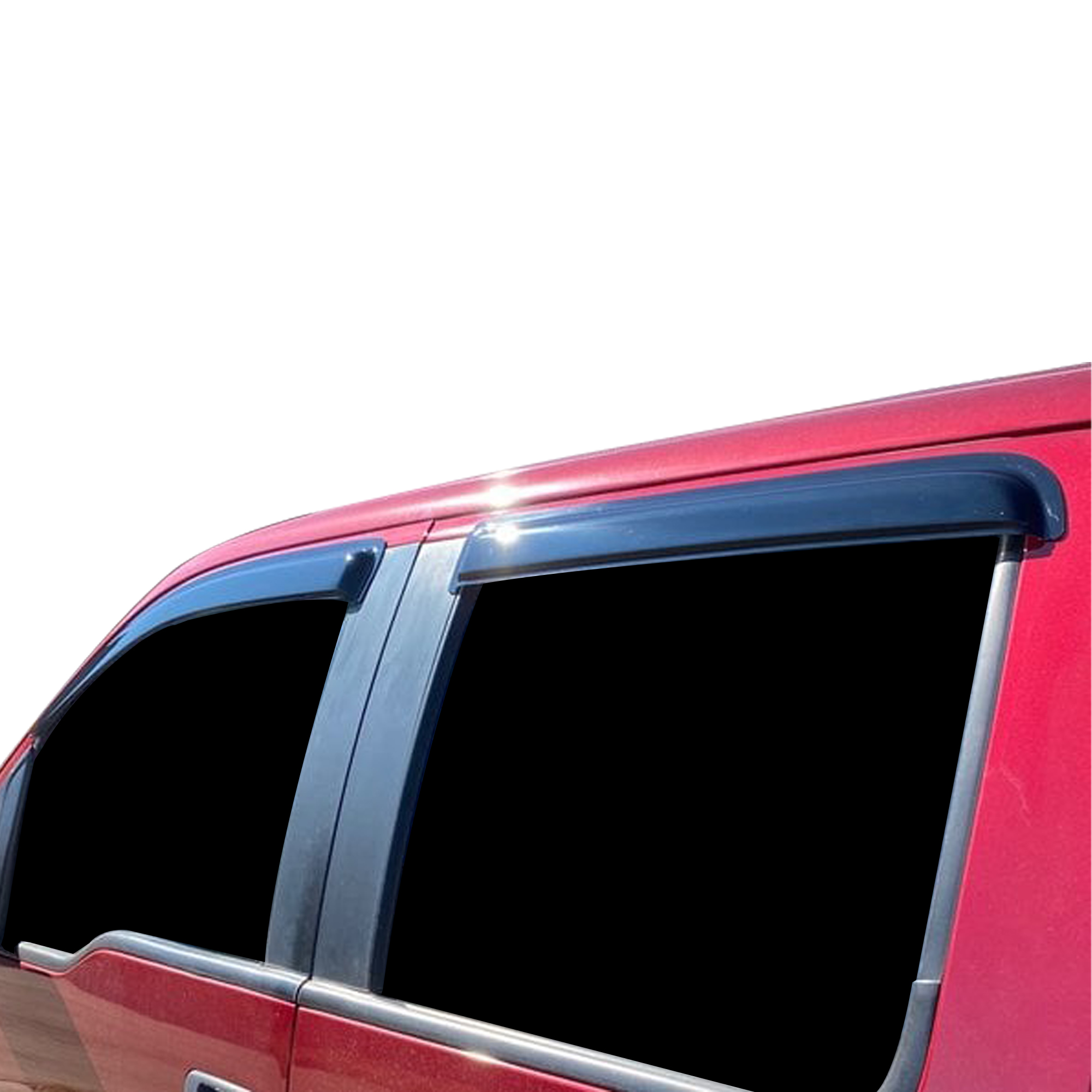 Kasei Rain Guards Window Visors Tape On Smoke Fit 2009-2014 Ford F-150 SuperCrew