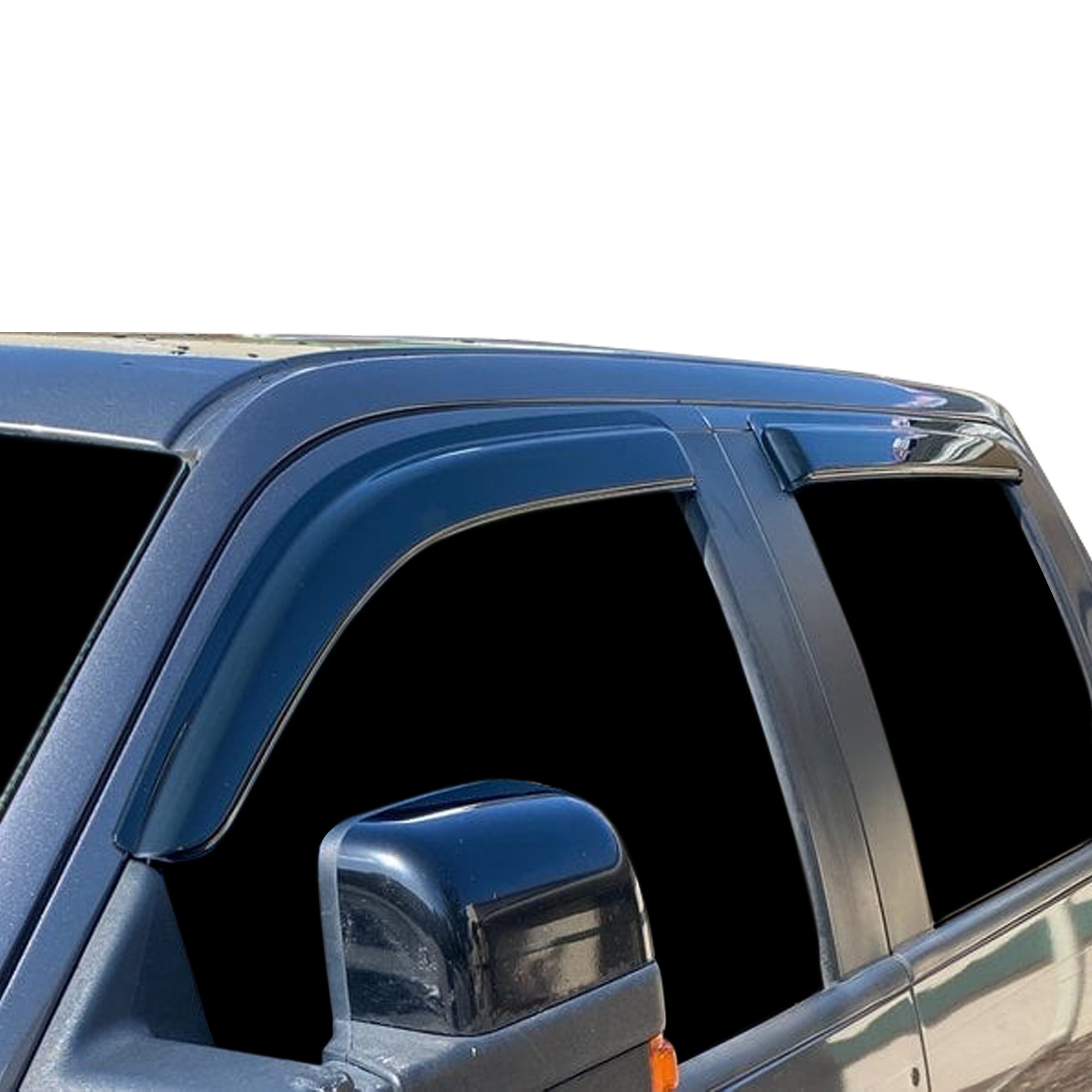 Kasei Rain Guards Window Visors Tape On Smoke Fit 2009-2014 Ford F-150 SuperCrew